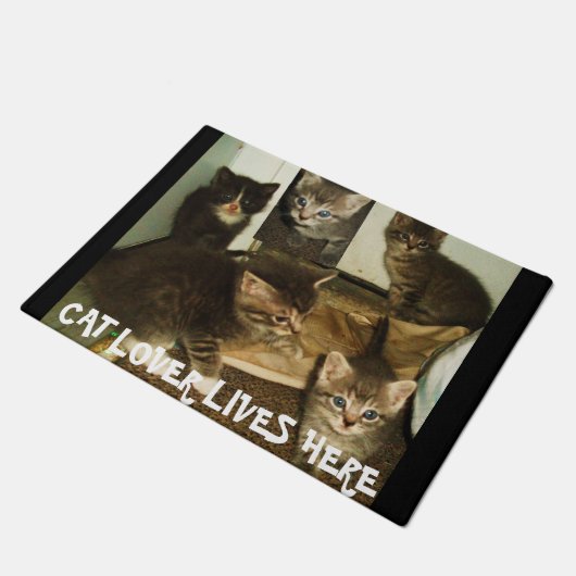 KATTLIEFHEBBER WONT HIER  DEURMAT (Schuin)