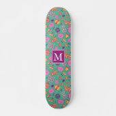Kattonball Pattern Monogram Skateboard (Voorkant)