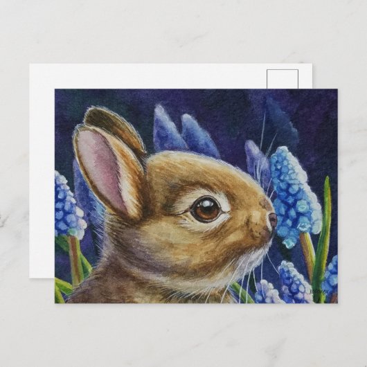 Kattonstkonijn en Waterverf van druiven Briefkaart (Voorkant / Achterkant)