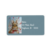 Kattontail Bunny Rabbit Bitterzoete Waterverf Art Etiket (Voorkant)