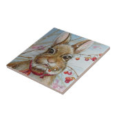 Kattontail Bunny Rabbit Bitterzoete Waterverf Art Tegeltje (Zijkant)