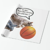 KATTURTLE EN BASKETBALL CADEAUPAPIER (Uitgerold)