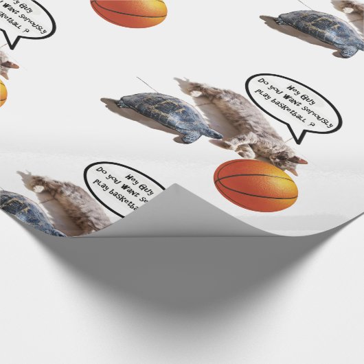 KATTURTLE EN BASKETBALL CADEAUPAPIER (Hoek)
