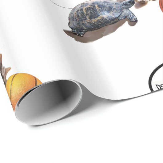 KATTURTLE EN BASKETBALL CADEAUPAPIER (Rol Hoek)