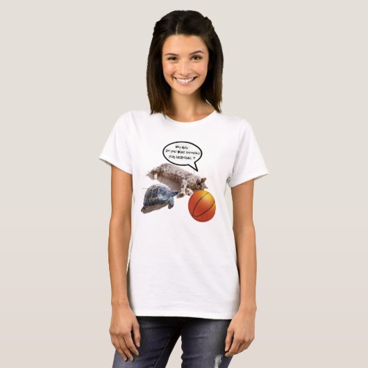 KATTURTLE EN BASKETBALL T-SHIRT (Voorkant volledig)