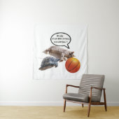 KATTURTLE EN BASKETBALL WANDKLEED (In situ)