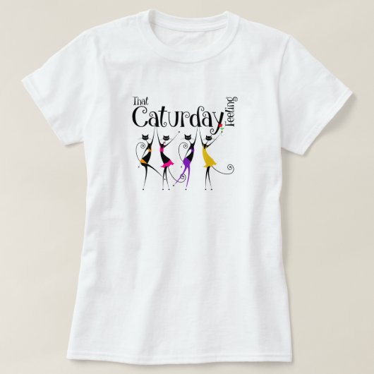 Katurday Feeling Cat Lover T-Shirt (Design voorkant)