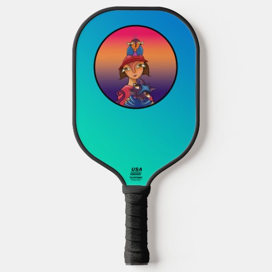 Katvogelvrouw Pickleball Paddle (Voorkant)