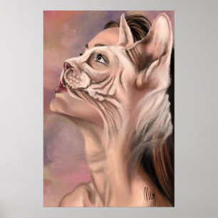 Katvrouw Poster
