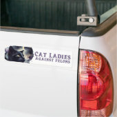 Katvrouwen Anti Trump bumpersticker (Op Truck)