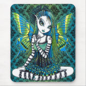 "Katy" Green Tattoo Faerie Art Mousepad Muismat (Voorkant)