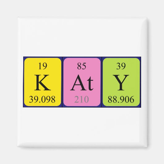 Katy periodieke table name magnet (Voorkant)