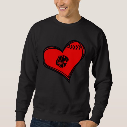 Katy Tigers Baseball Heart Trui (Voorkant)