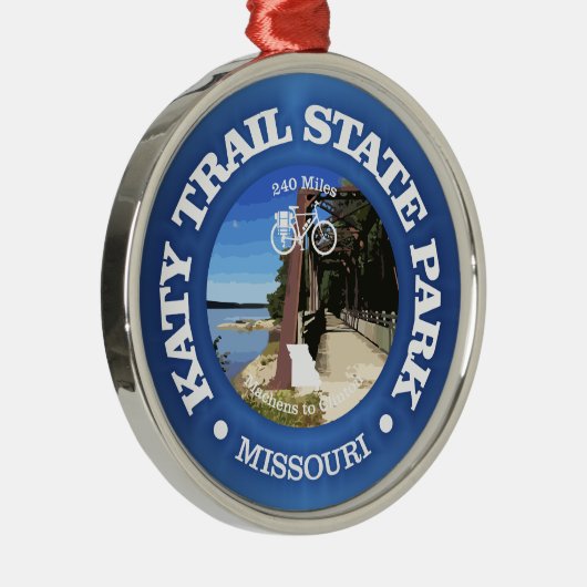 Katy Trail (fietsen c) Metalen Ornament (Rechts)
