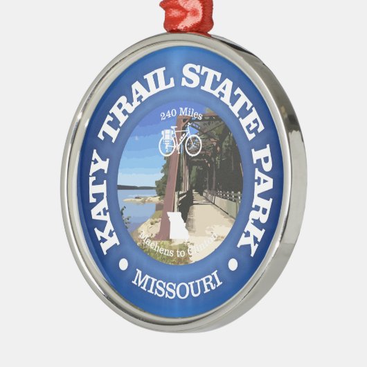 Katy Trail (fietsen c) Metalen Ornament (Links)