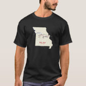 Katy Trail Route Map T-shirt (Voorkant)