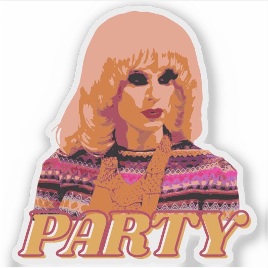 Katya Zamo Party Sticker (Voorkant)