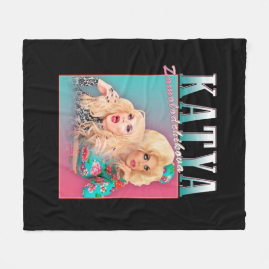 Katya Zamolodchikova Fleece Deken (Voorkant (Horizontaal))