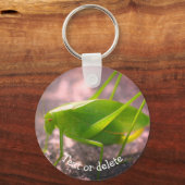 Katydid Grasshopper Natuur Gepersonaliseerd Sleutelhanger (Achterkant)