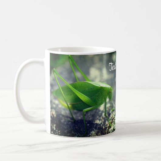 Katydid Grasshopper Personalized Koffiemok (Links)