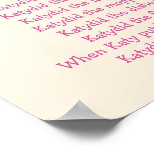 Katydid Poster (Hoek)