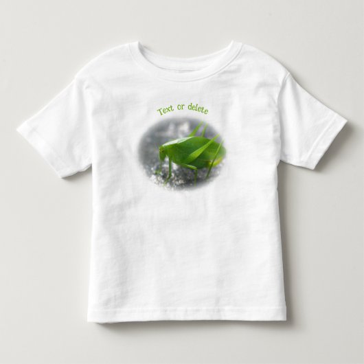 Katydid sprinkhaan natuur gepersonaliseerd kinder shirts (Voorkant)