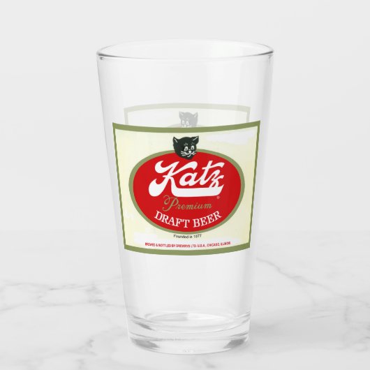 Katz Draft Beer, Drewrys, Chicago, IL Glas (Achterkant)
