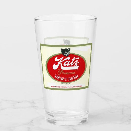Katz Draft Beer, Drewrys, Chicago, IL Glas (Voorkant)