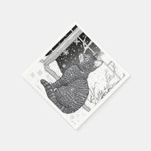 Kätzchen am Fenster Schneeflocken Sternenhimmel Servet (Hoek)