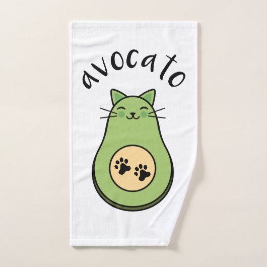 Katze als Avocado avocato Handdoek (Handdoek)