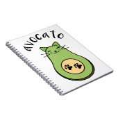 Katze als Avocado avocato Notitieboek (Rechterzijde)