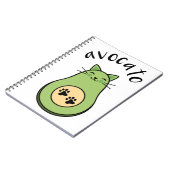 Katze als Avocado avocato Notitieboek (Linkerzijde)