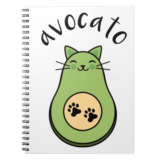 Katze als Avocado avocato Notitieboek (Voorkant)