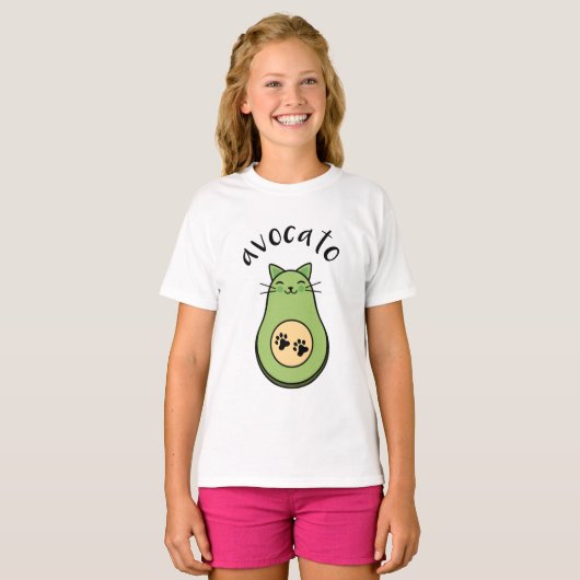 Katze als Avocado avocato T-shirt (Voorkant volledig)