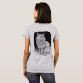 Katze bei Nacht unter magischem Sternenhimmel T-shirt (Achterkant volledig)