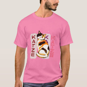 Katze, eenvoudige Schattigee Valentijnsdag kat mam T-shirt