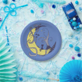 Katze im Mond  Papieren Bordje (Feest)