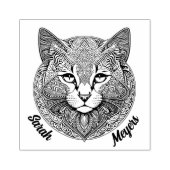 Katze Mandala Rubberstempel (Afrduk)