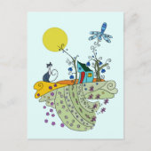 Katze mit Haus Briefkaart (Voorkant)