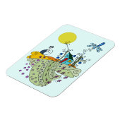 Katze mit Haus Magneet (Linkerzijde)