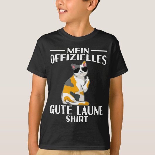 Katze Mittelfinger Mein Offizielles Gute Laune T-shirt (Voorkant)