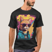 katze-retrowave t-shirt (Voorkant)
