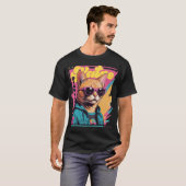 katze-retrowave t-shirt (Voorkant volledig)