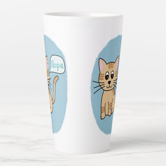Katze sagt NOPE Latte Mok (Voorkant)