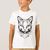 Katze - Scherenschnitt T-shirt (Voorkant)
