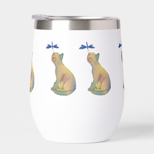 Katze und blaue Libelle (Rechts)