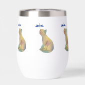 Katze und blaue Libelle (Achterkant)