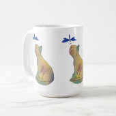 Katze und blaue Libelle Koffiemok (Voorkant links)
