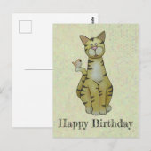 Katze und Vogel Briefkaart (Voorkant / Achterkant)