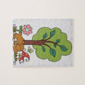 Katze unterm Baum Legpuzzel (Horizontaal)